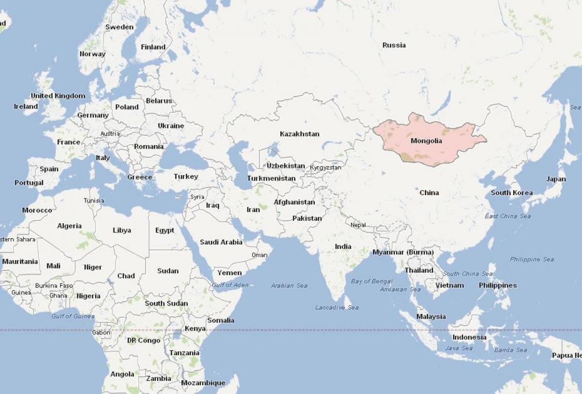 Moğolistan haritası Asya haritası 
