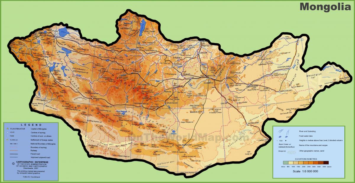 Moğolistan harita konumu