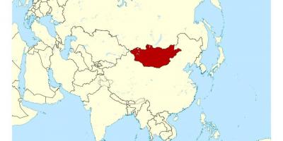 Dünya haritası Moğolistan konumu 