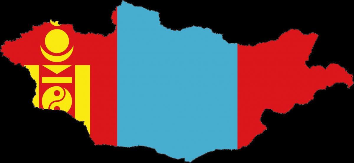 Moğolistan haritası bayrak